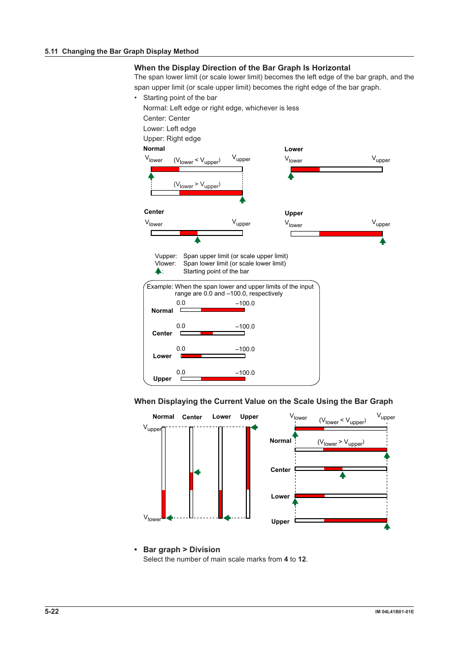 Bar graph > division | Yokogawa Removable Chassis DX1000N User Manual | Page 191 / 334