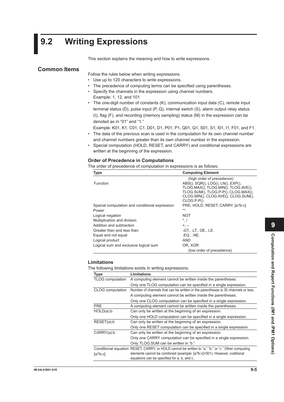 2 writing expressions, 2 writing expressions -5, App index | Common items | Yokogawa Removable Chassis DX1000N User Manual | Page 249 / 334