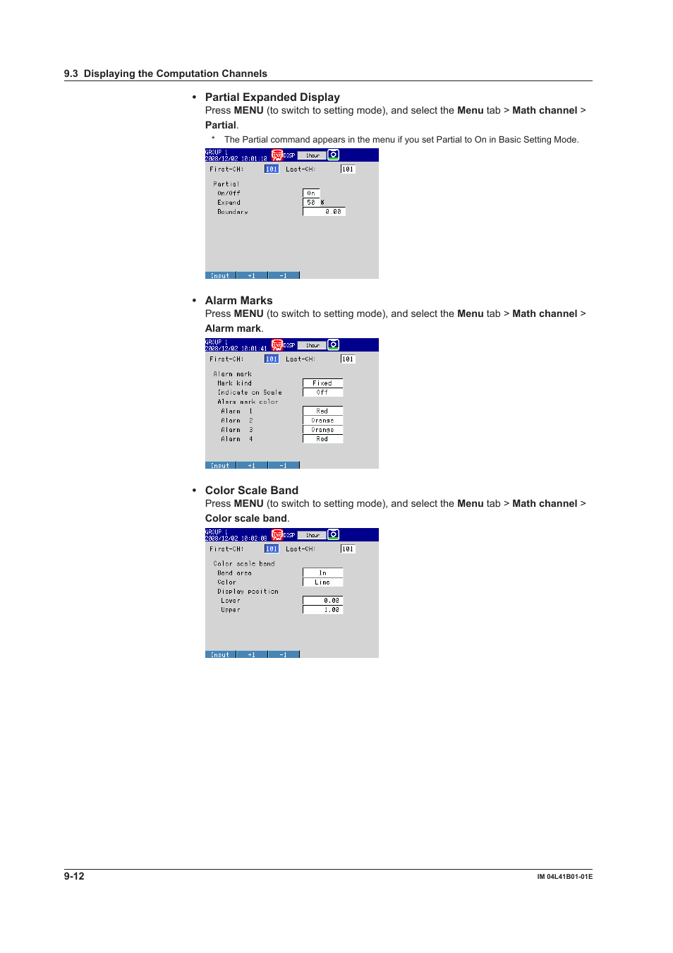 Yokogawa Removable Chassis DX1000N User Manual | Page 256 / 334