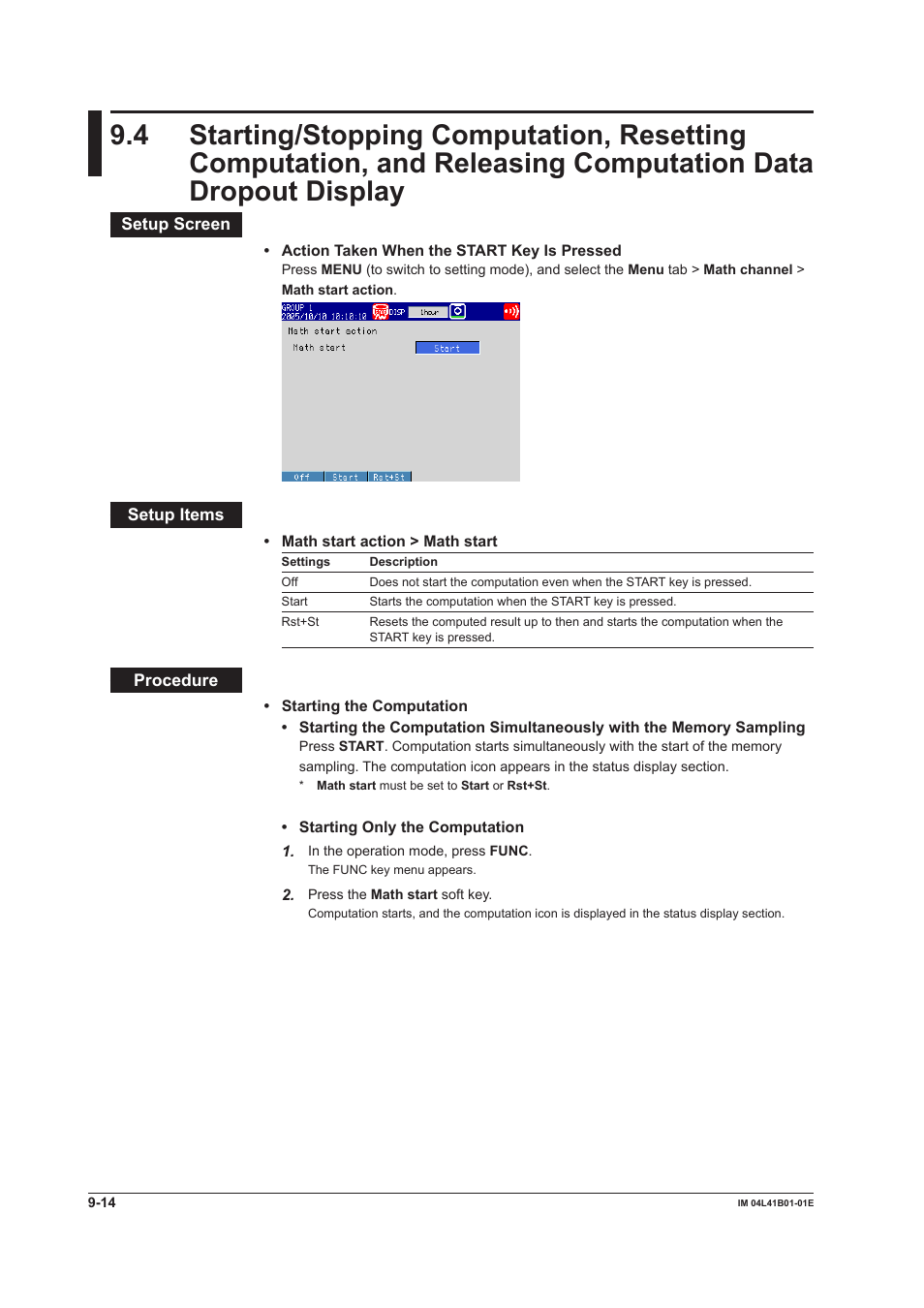 Dropout display -14 | Yokogawa Removable Chassis DX1000N User Manual | Page 258 / 334