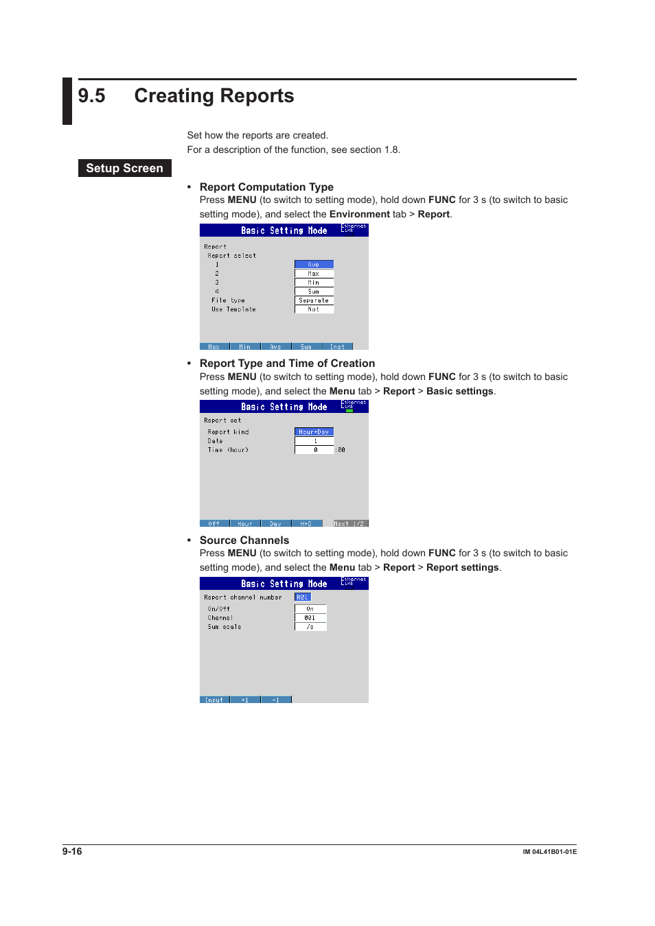 5 creating reports, 5 creating reports -16 | Yokogawa Removable Chassis DX1000N User Manual | Page 260 / 334