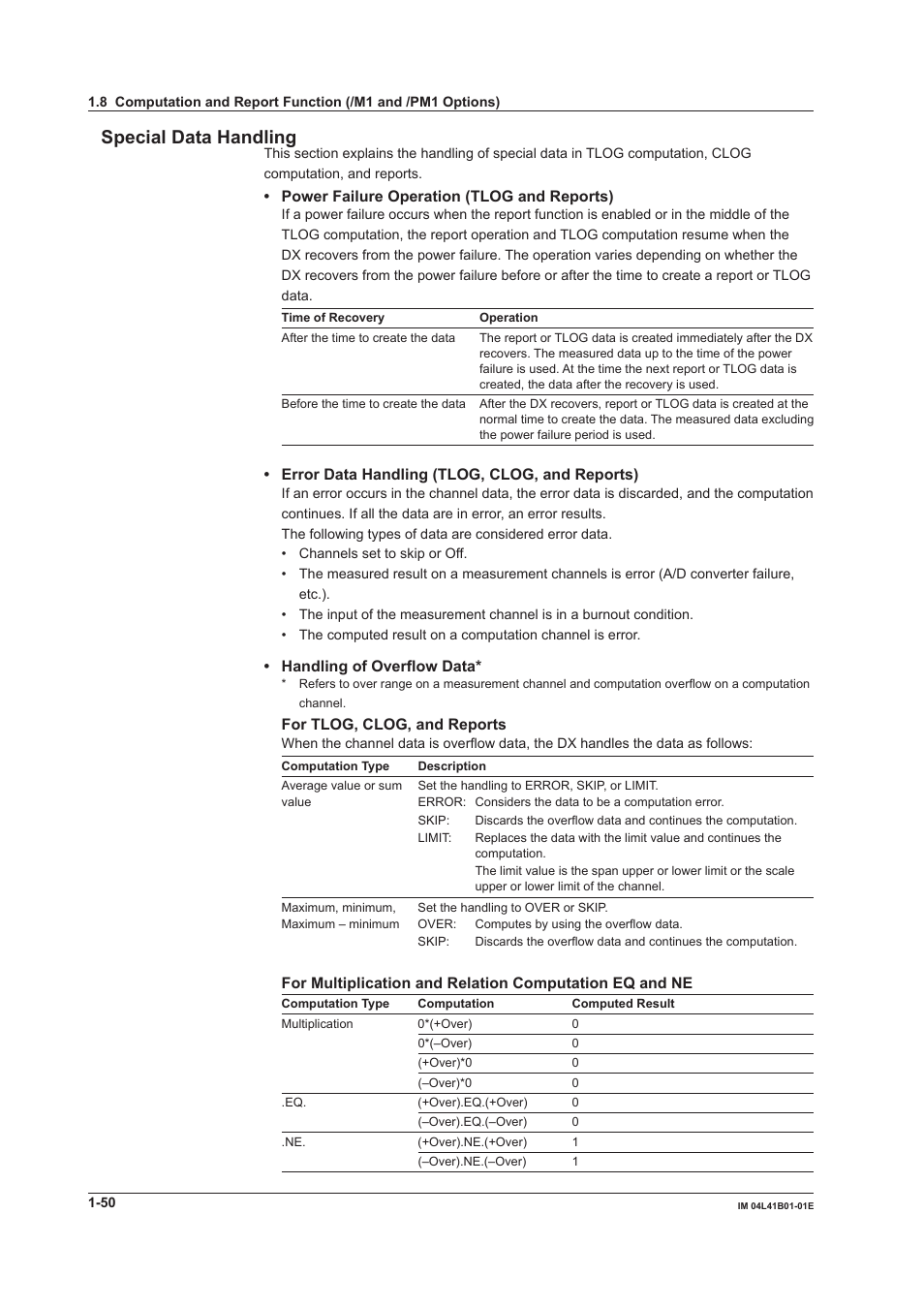 Special data handling | Yokogawa Removable Chassis DX1000N User Manual | Page 61 / 334