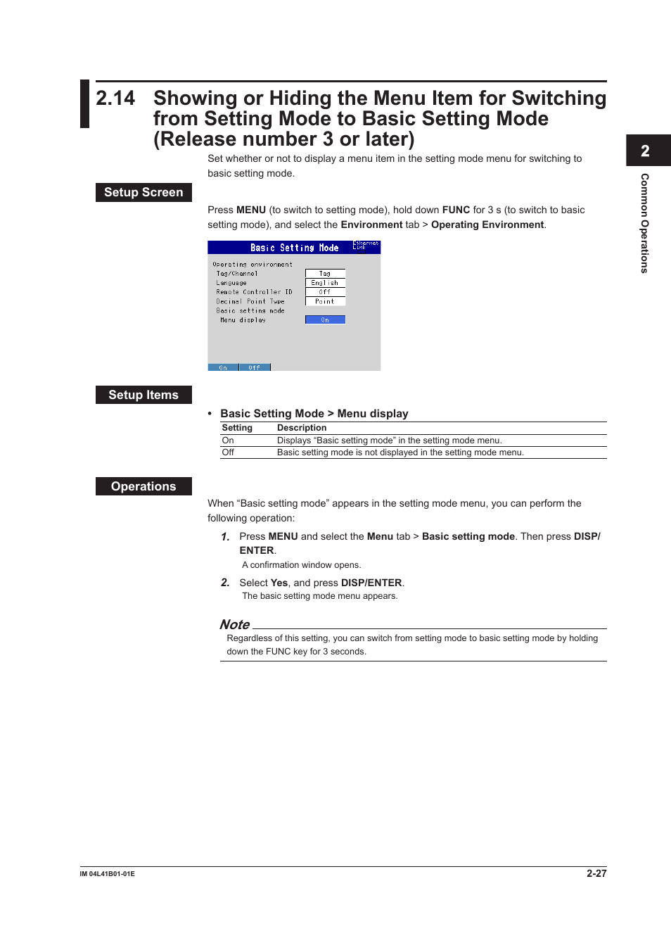 Release number 3 or later) -27 | Yokogawa Removable Chassis DX1000N User Manual | Page 94 / 334