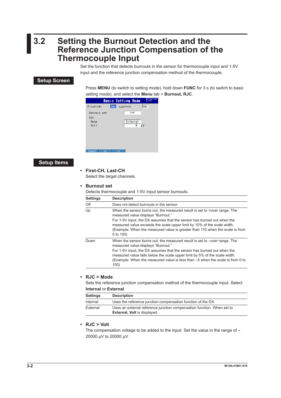 Thermocouple input -2 | Yokogawa Removable Chassis DX1000N User Manual | Page 96 / 334