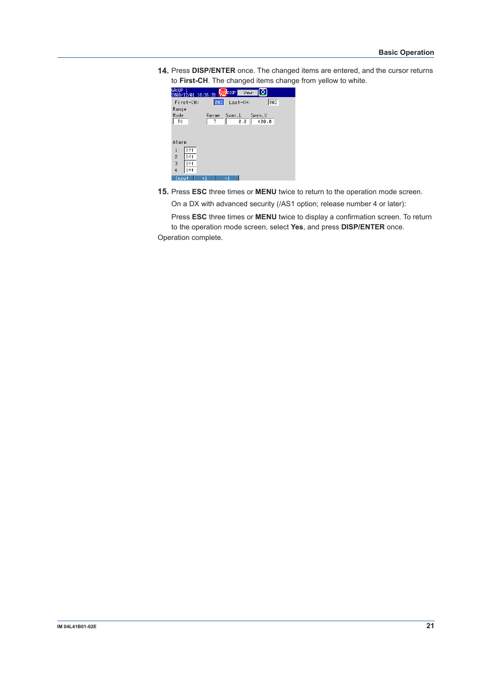 Yokogawa Removable Chassis DX1000N User Manual | Page 23 / 92