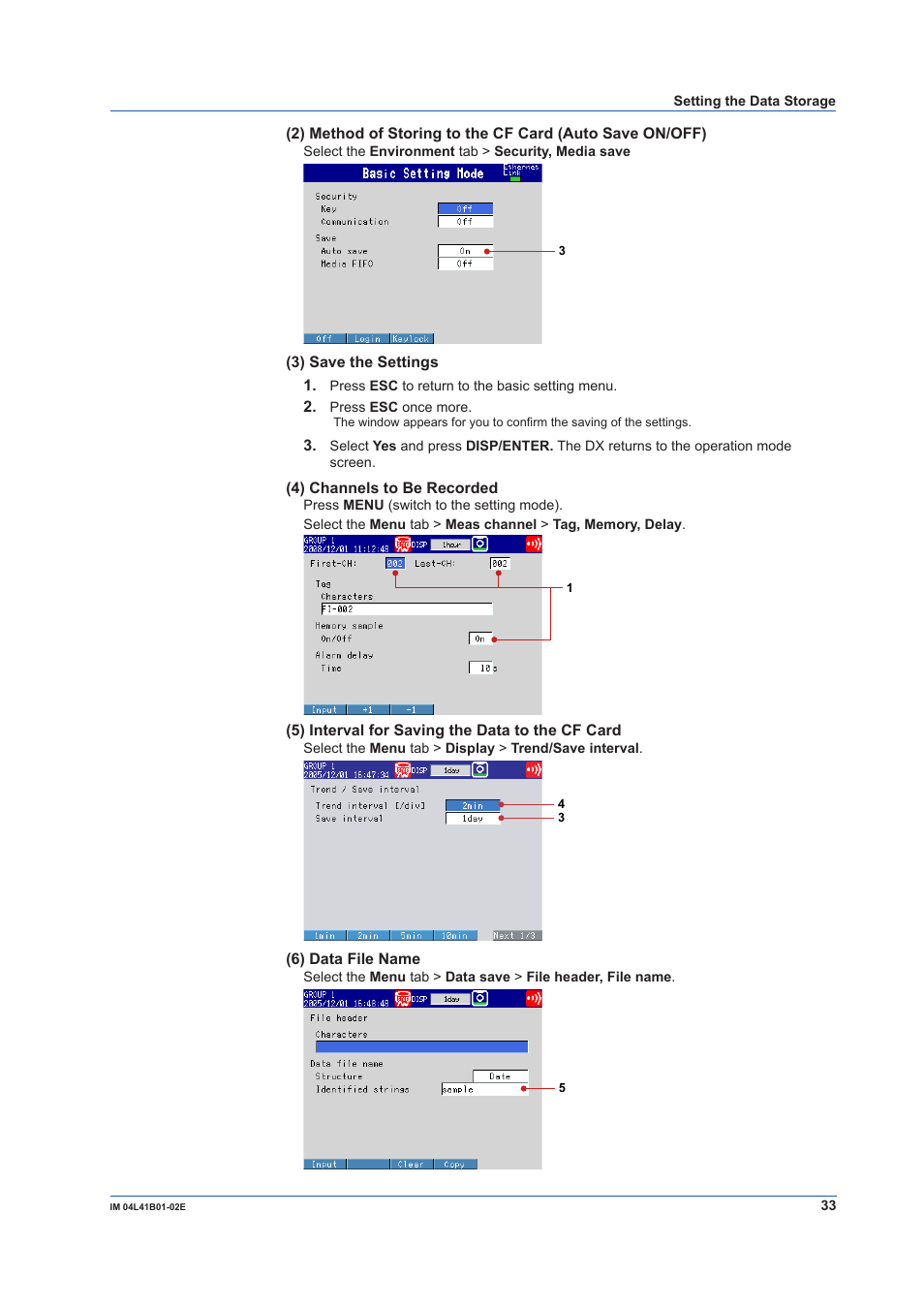 Yokogawa Removable Chassis DX1000N User Manual | Page 35 / 92