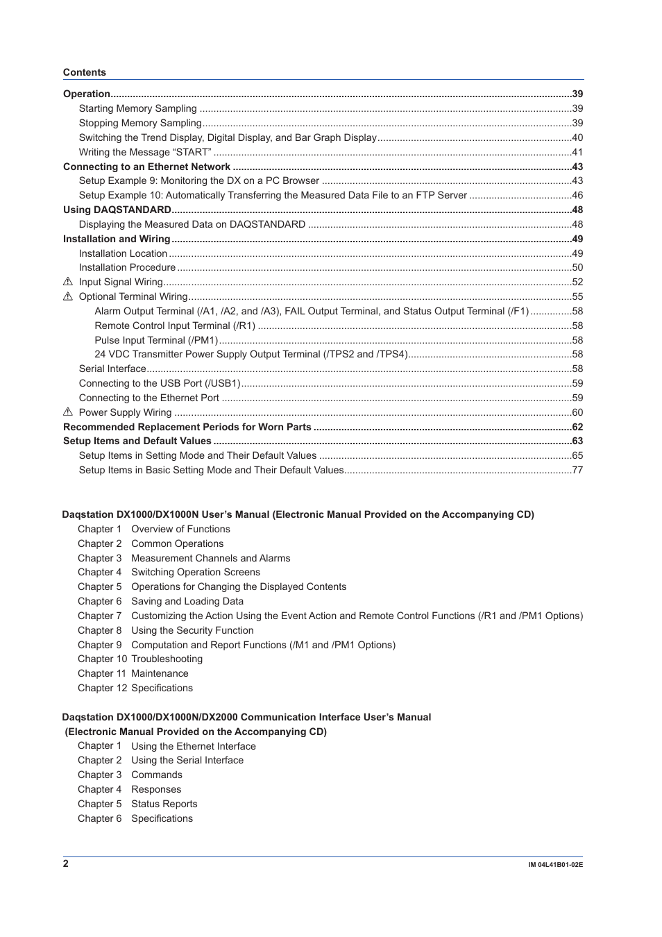 Yokogawa Removable Chassis DX1000N User Manual | Page 4 / 92