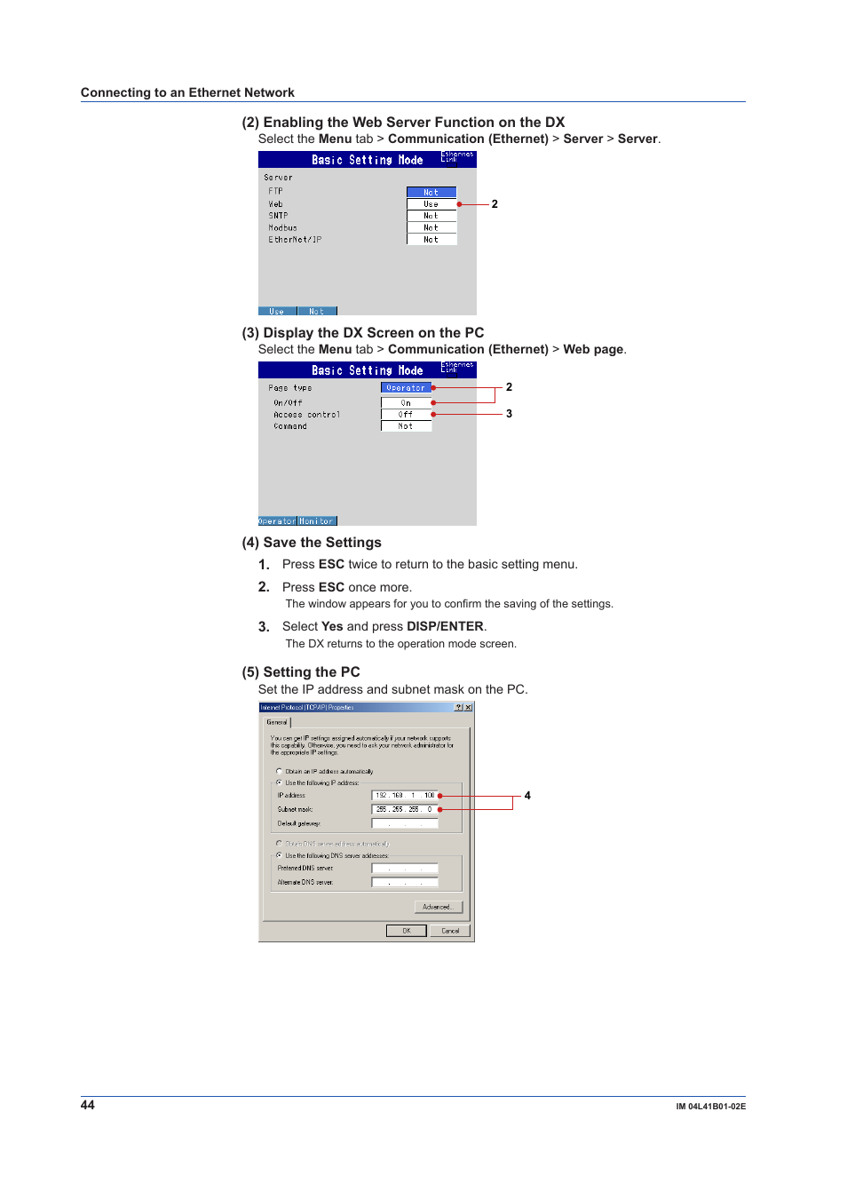 Yokogawa Removable Chassis DX1000N User Manual | Page 46 / 92
