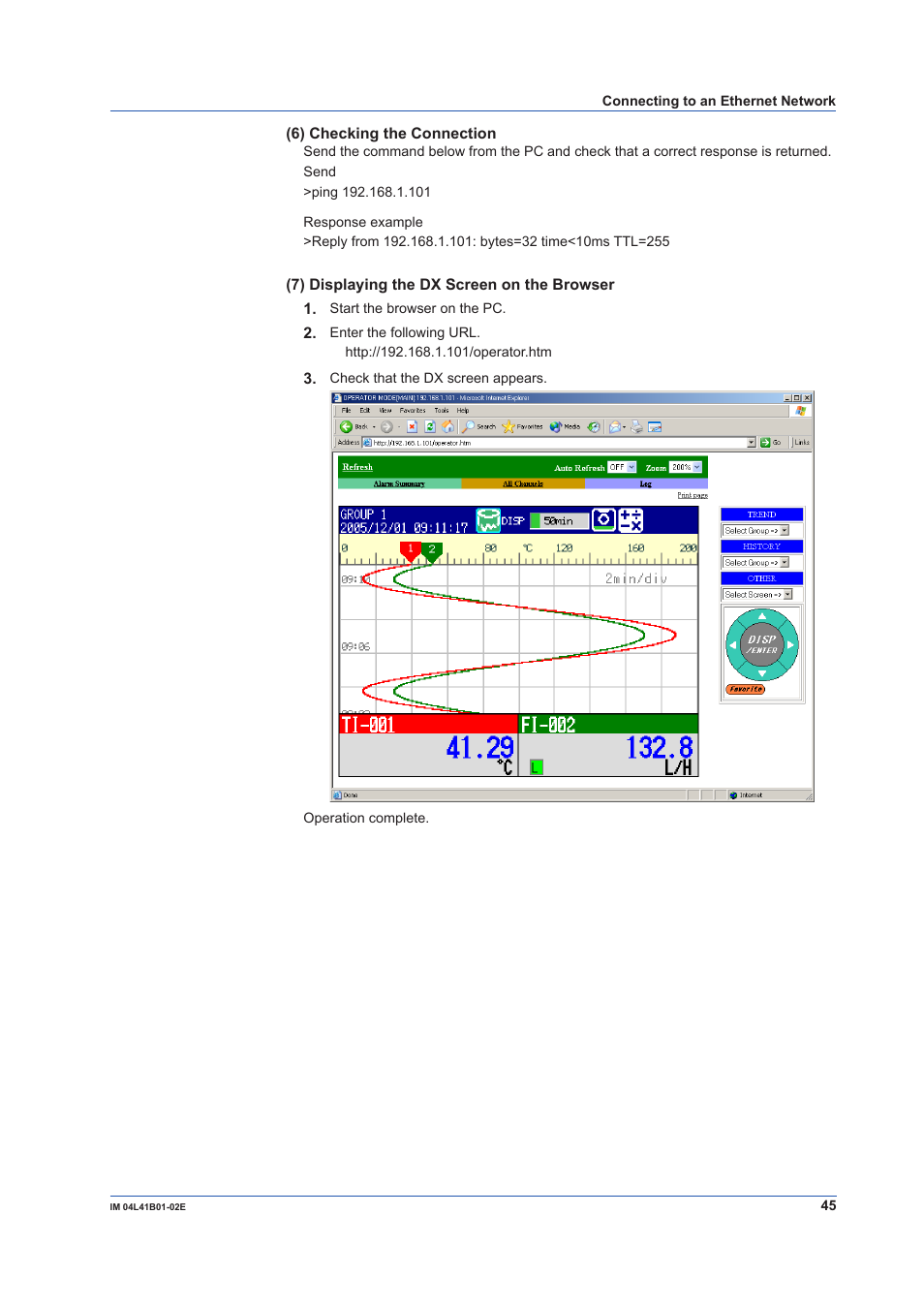 Yokogawa Removable Chassis DX1000N User Manual | Page 47 / 92