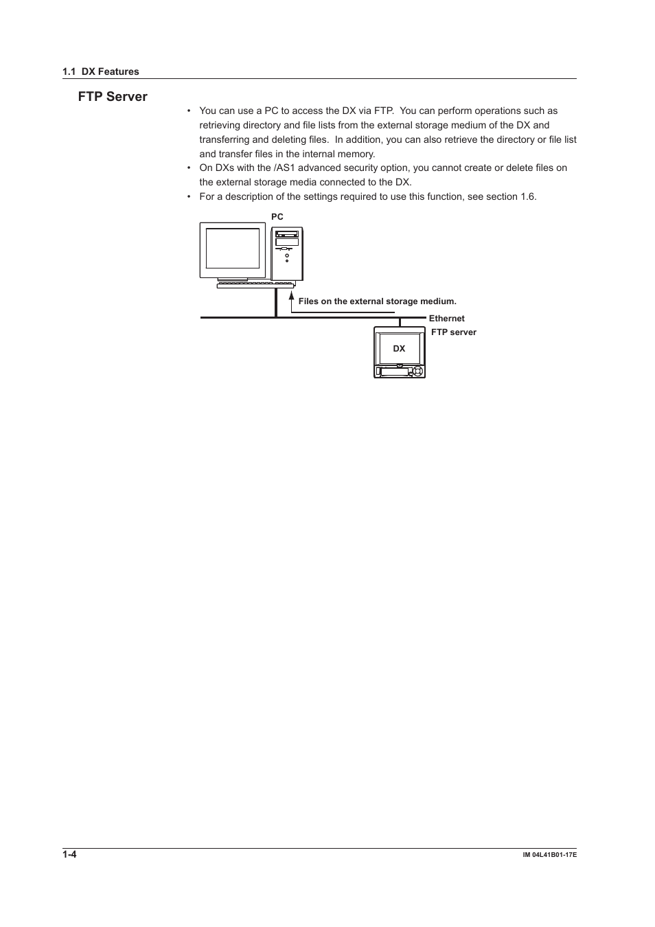 Ftp server | Yokogawa Removable Chassis DX1000N User Manual | Page 12 / 261