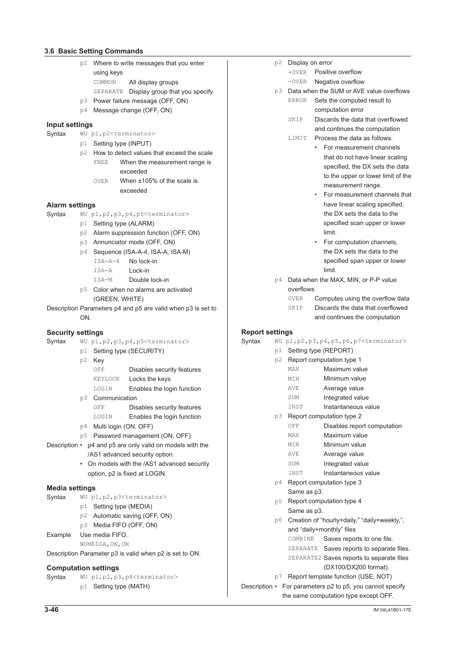 Yokogawa Removable Chassis DX1000N User Manual | Page 163 / 261