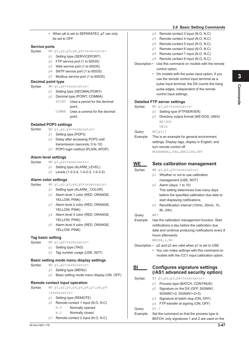 App index, We sets calibration management | Yokogawa Removable Chassis DX1000N User Manual | Page 164 / 261