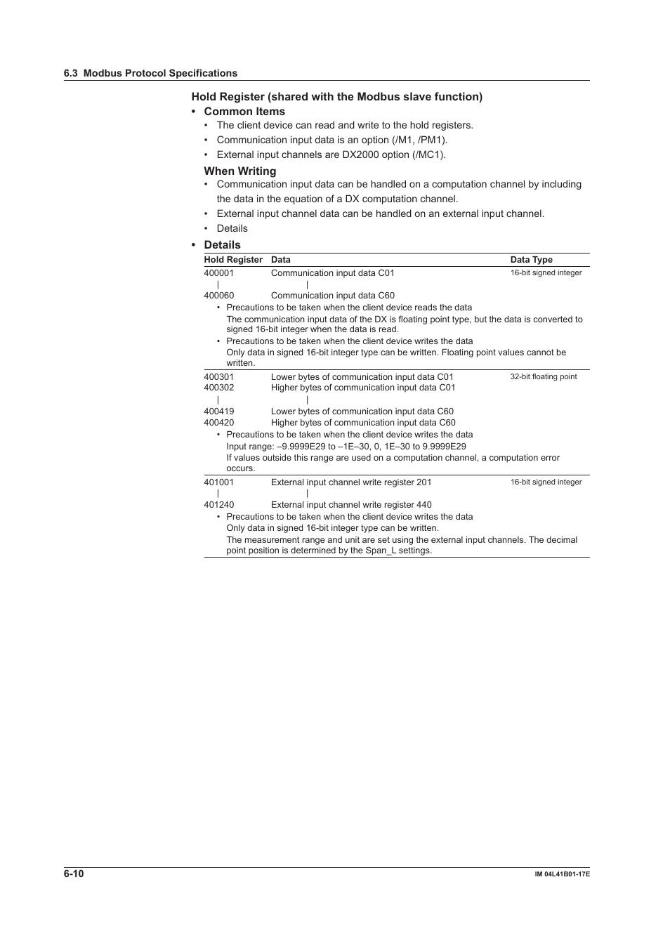 When writing, Details | Yokogawa Removable Chassis DX1000N User Manual | Page 236 / 261