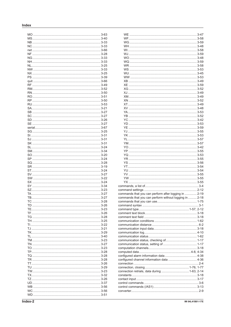 Yokogawa Removable Chassis DX1000N User Manual | Page 258 / 261