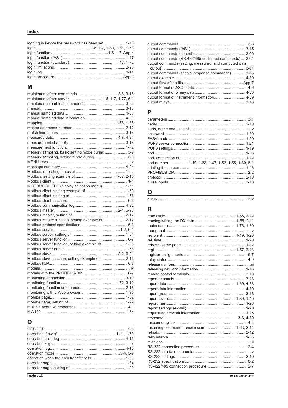 Yokogawa Removable Chassis DX1000N User Manual | Page 260 / 261