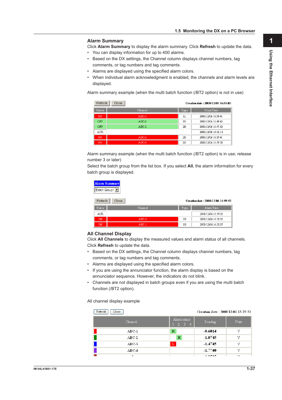 App index | Yokogawa Removable Chassis DX1000N User Manual | Page 45 / 261