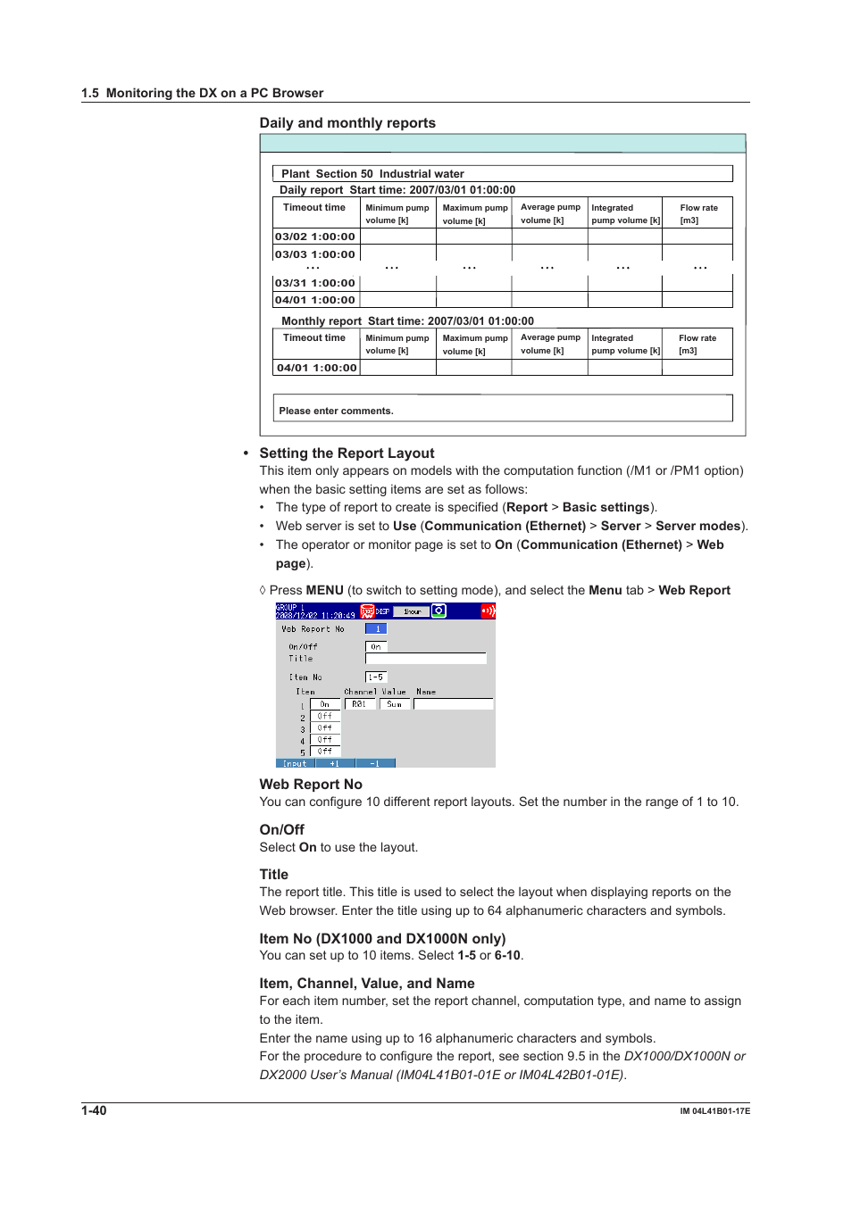 Yokogawa Removable Chassis DX1000N User Manual | Page 48 / 261