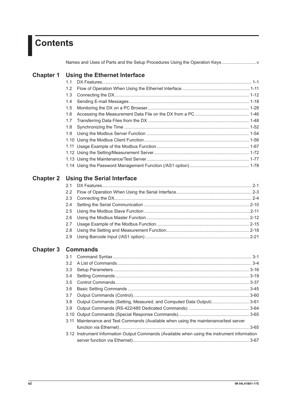 Yokogawa Removable Chassis DX1000N User Manual | Page 7 / 261