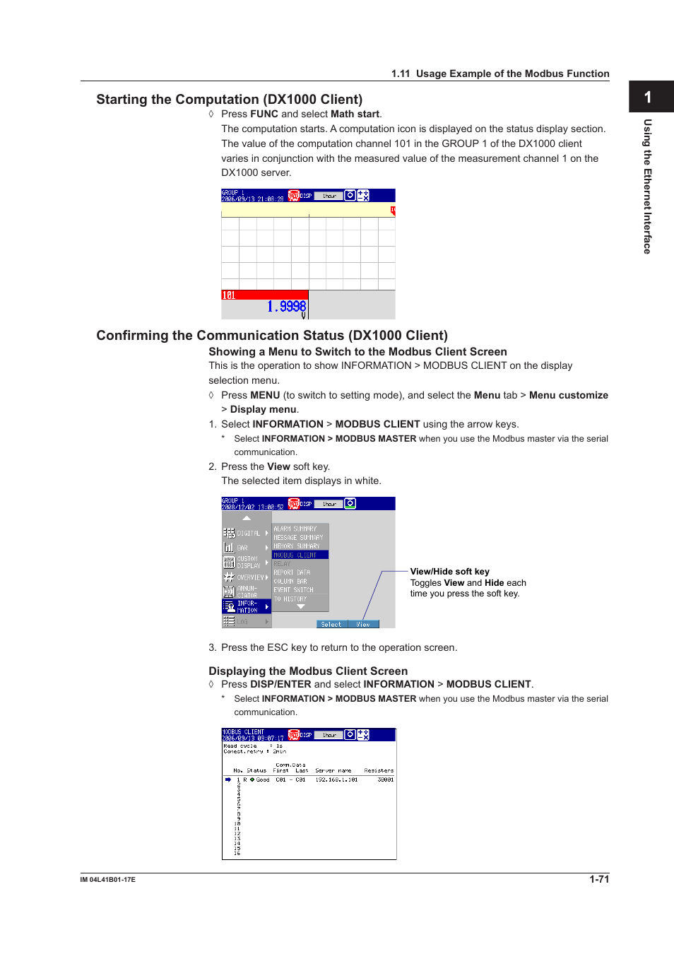 App index starting the computation (dx1000 client) | Yokogawa Removable Chassis DX1000N User Manual | Page 79 / 261