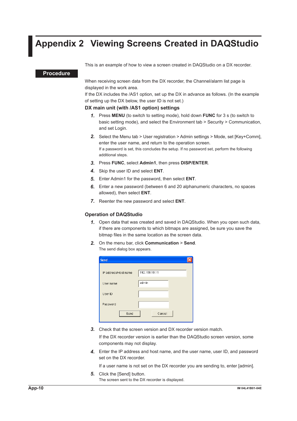 Appendix 2 viewing screens created in daqstudio | Yokogawa Removable Chassis DX1000N User Manual | Page 107 / 112