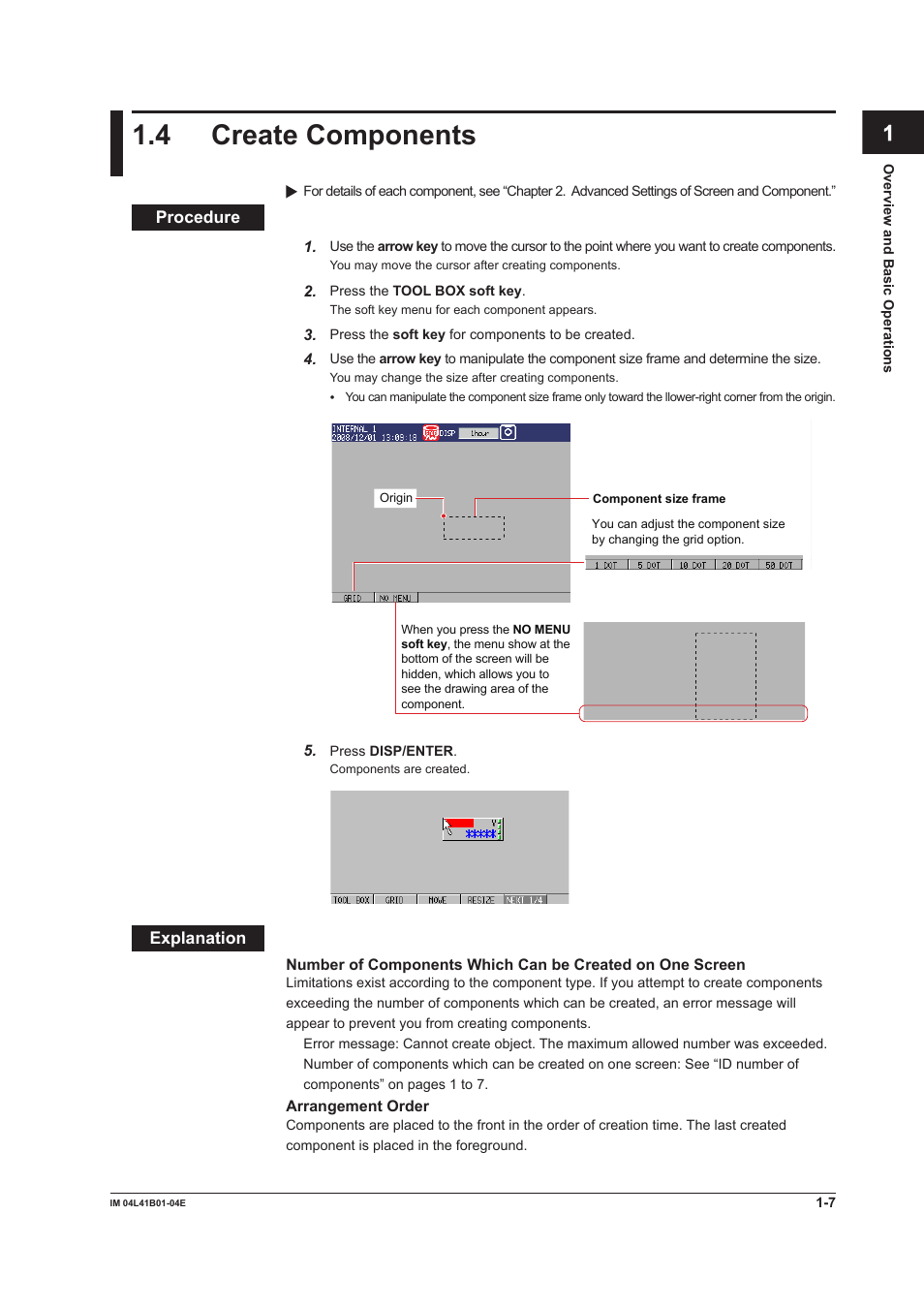 4 create components, Create components -7, App index | Yokogawa Removable Chassis DX1000N User Manual | Page 13 / 112