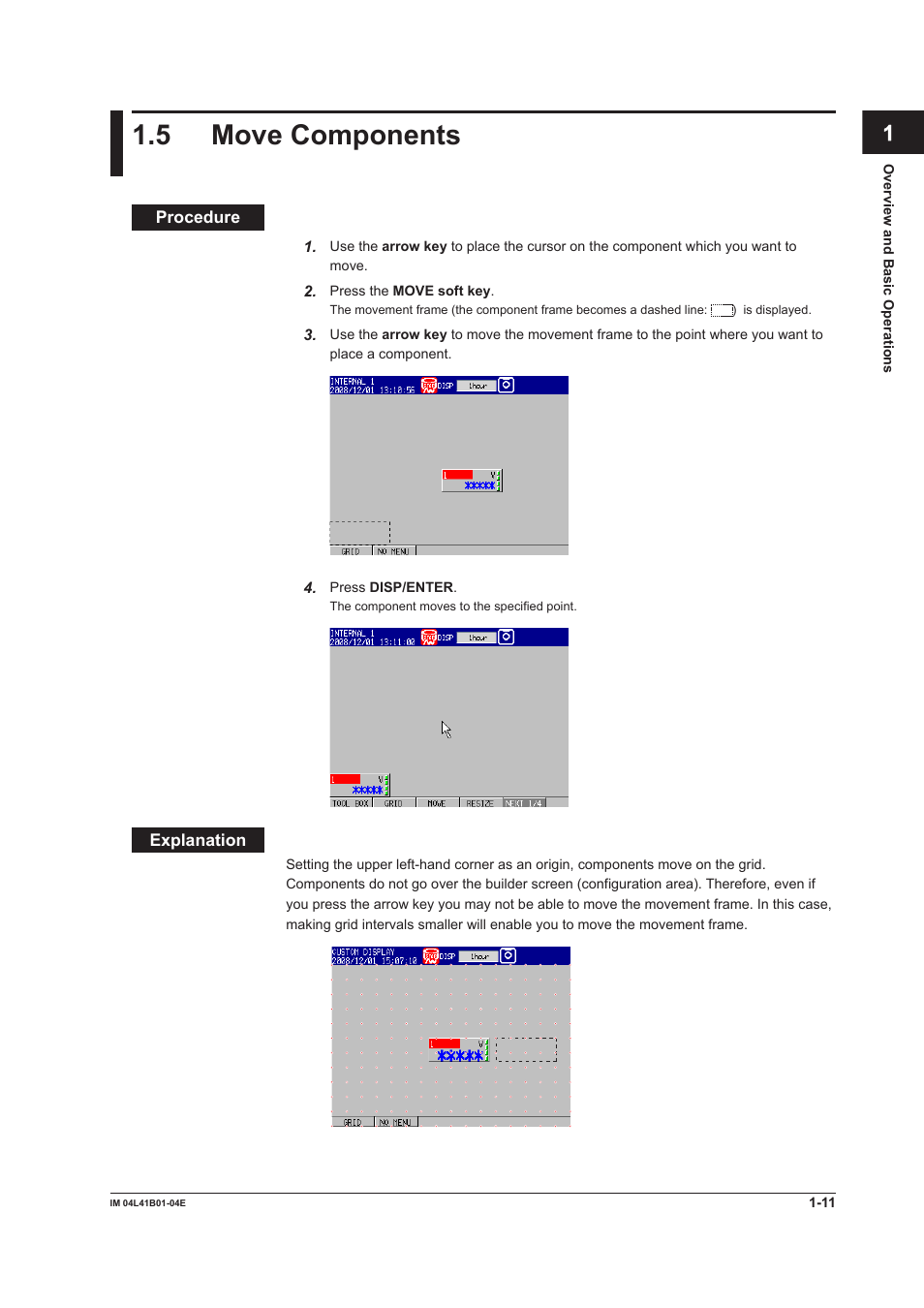5 move components, Move components -11, App index | Yokogawa Removable Chassis DX1000N User Manual | Page 17 / 112