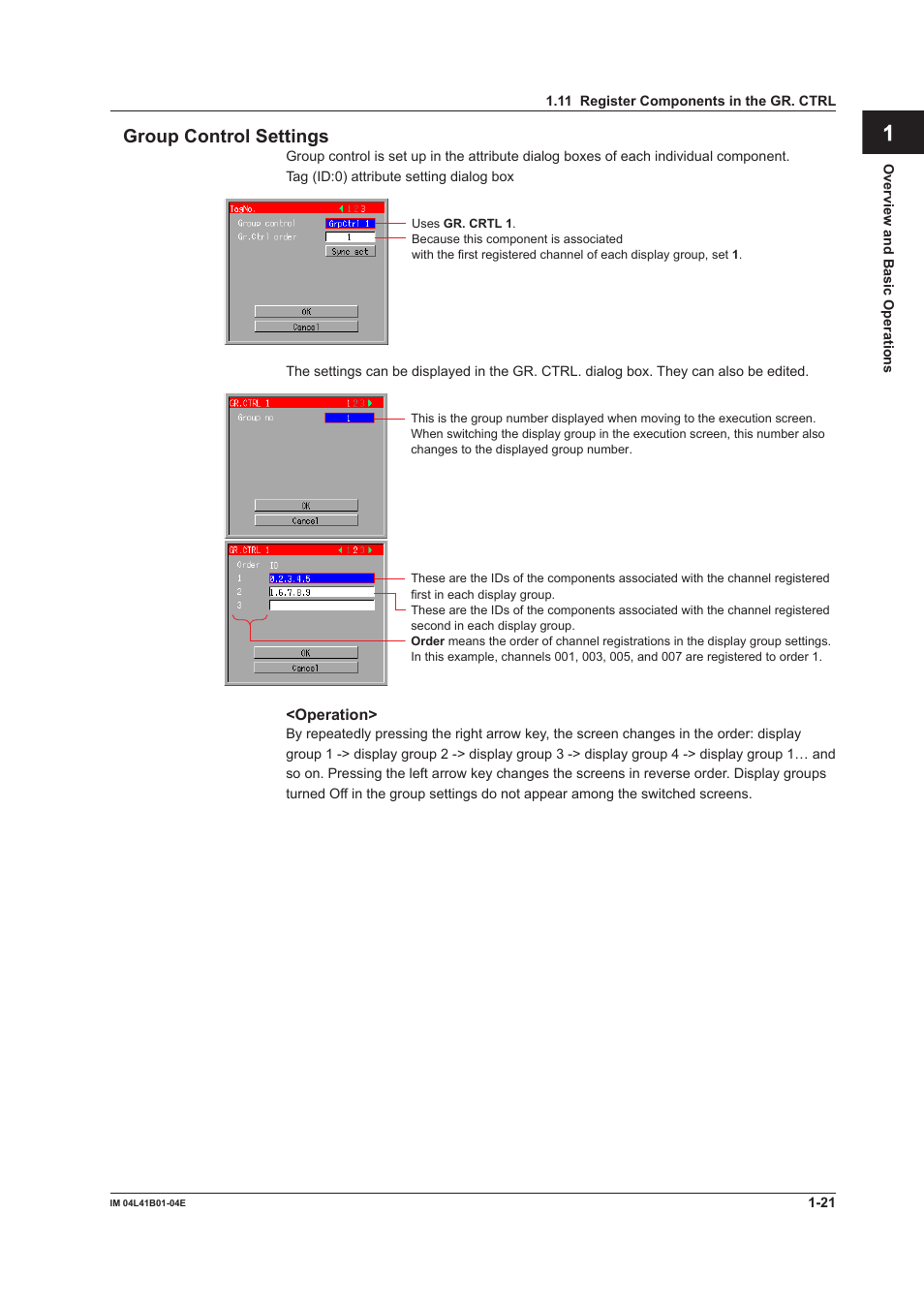 App index group control settings | Yokogawa Removable Chassis DX1000N User Manual | Page 27 / 112