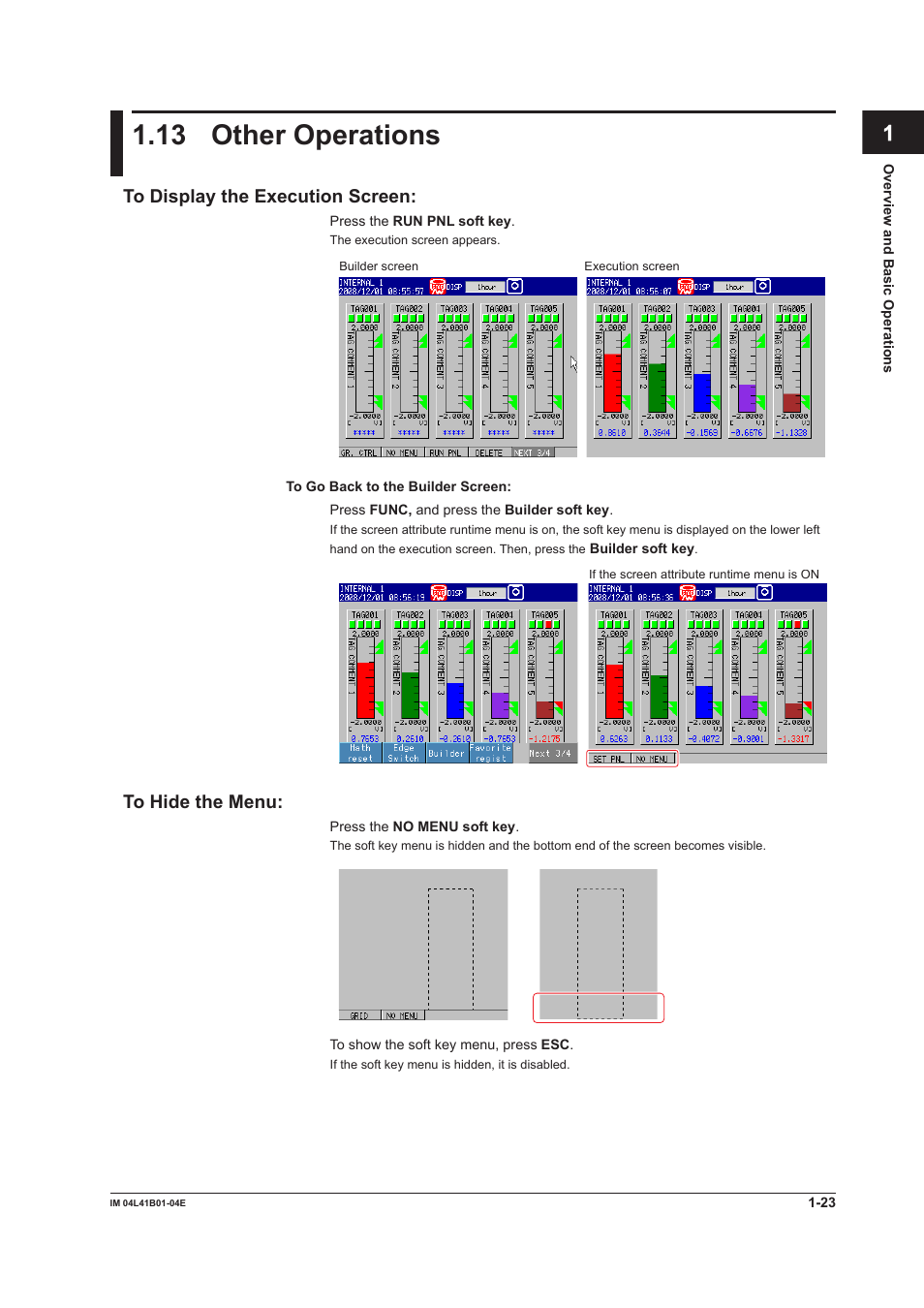 13 other operations, Other operations -23, App index | Yokogawa Removable Chassis DX1000N User Manual | Page 29 / 112