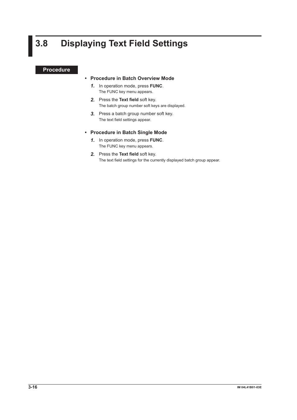 8 displaying text field settings, 8 displaying text field settings -16 | Yokogawa Removable Chassis DX1000N User Manual | Page 37 / 41