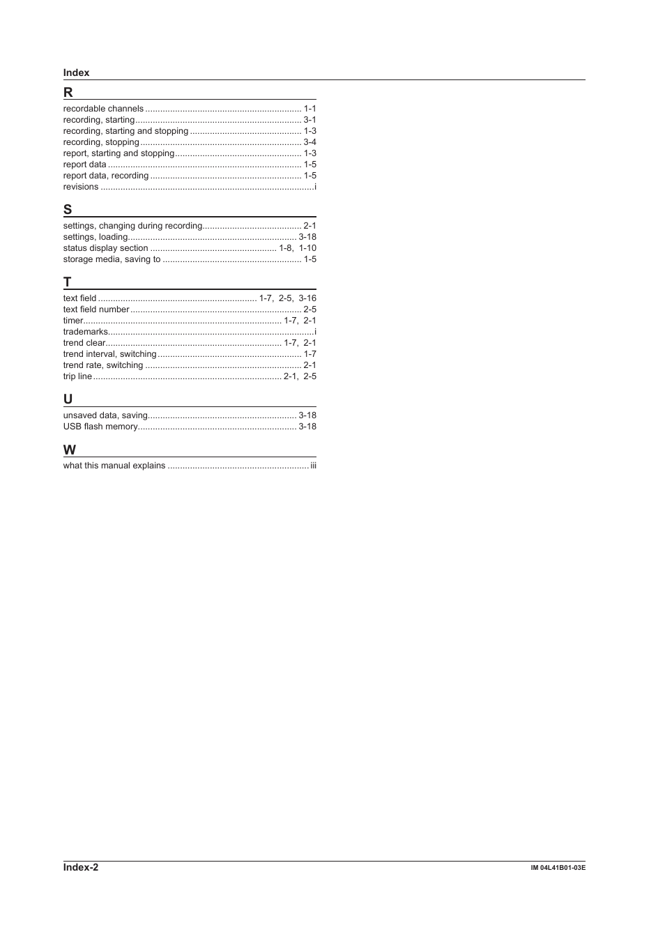 Yokogawa Removable Chassis DX1000N User Manual | Page 41 / 41