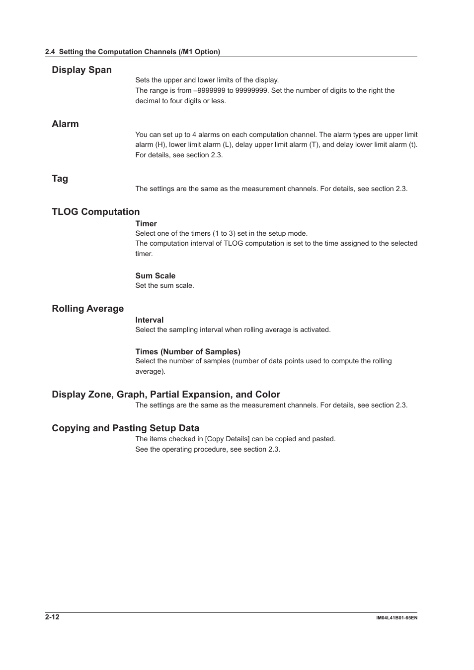 Yokogawa Data Acquisition with PID Control CX2000 User Manual | Page 24 / 55