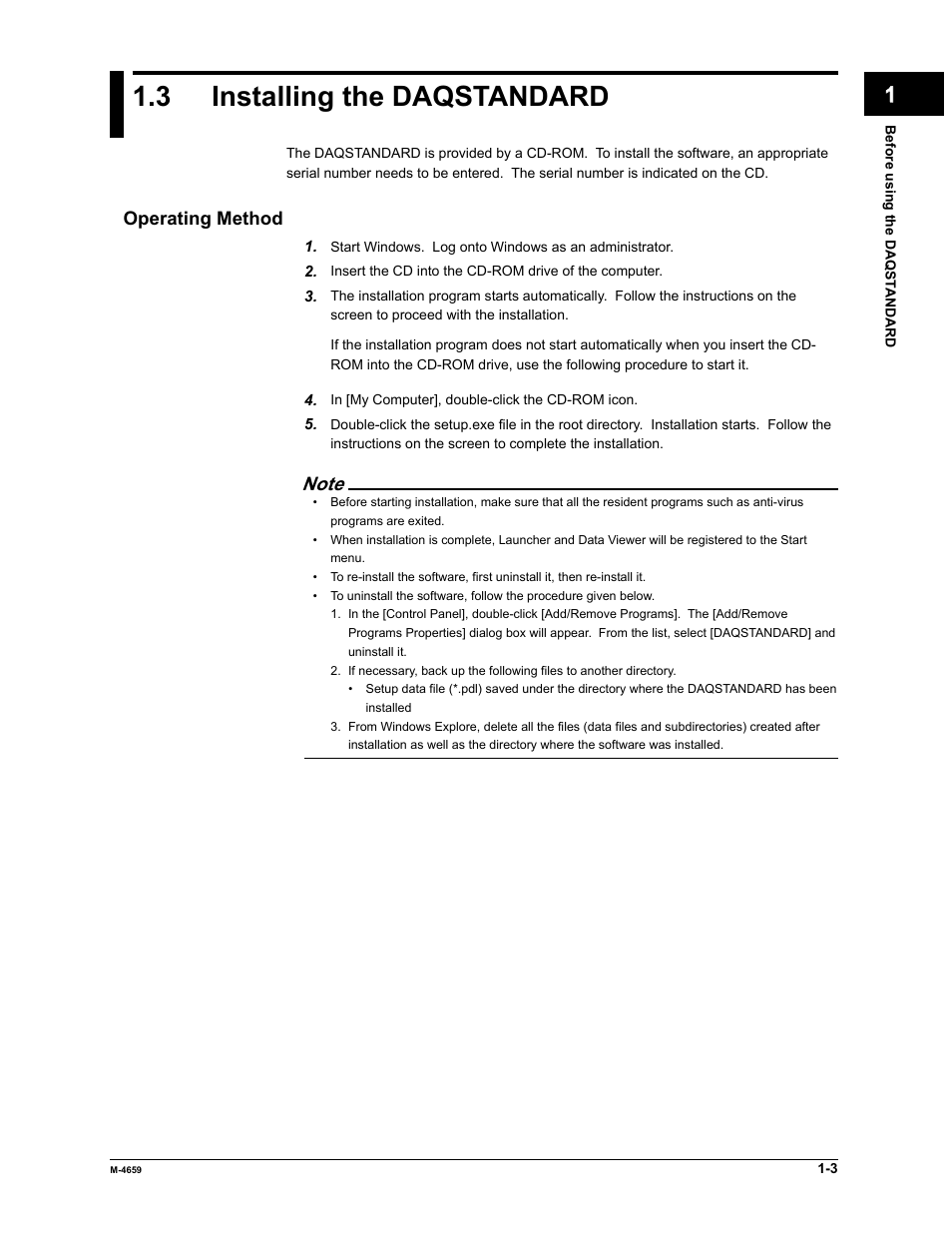 3 installing the daqstandard | Yokogawa Data Acquisition with PID Control CX2000 User Manual | Page 12 / 286