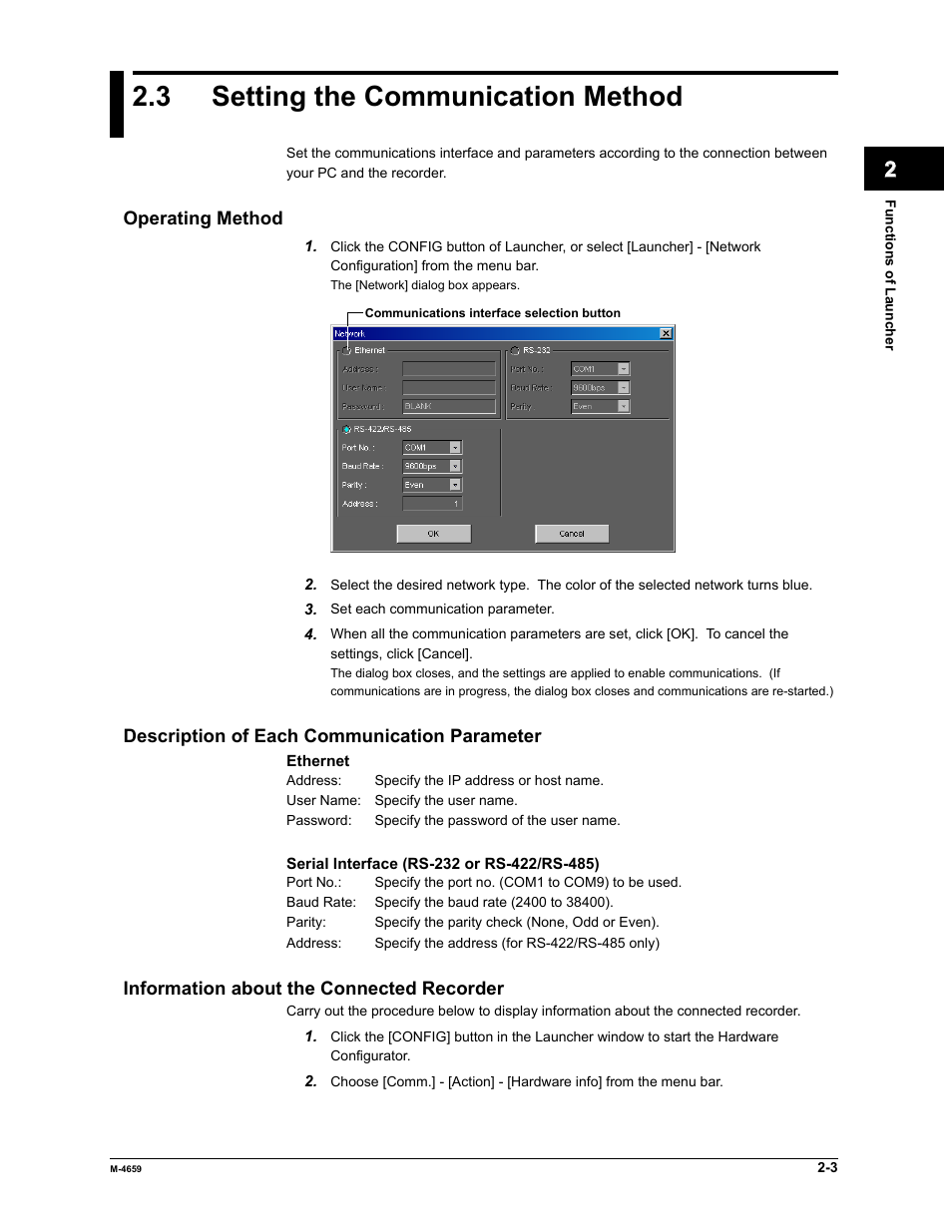 3 setting the communication method | Yokogawa Data Acquisition with PID Control CX2000 User Manual | Page 16 / 286