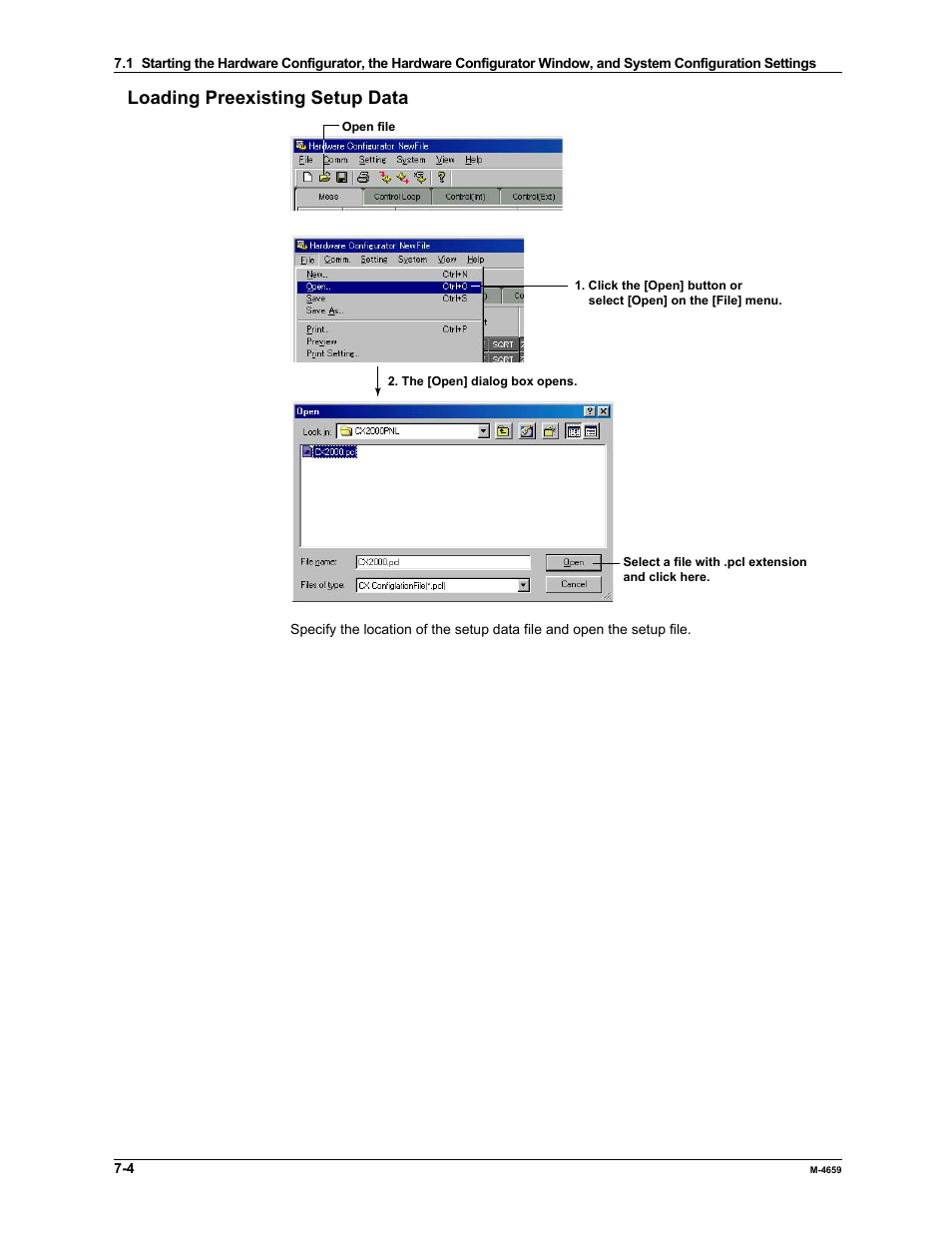 Loading preexisting setup data | Yokogawa Data Acquisition with PID Control CX2000 User Manual | Page 178 / 286