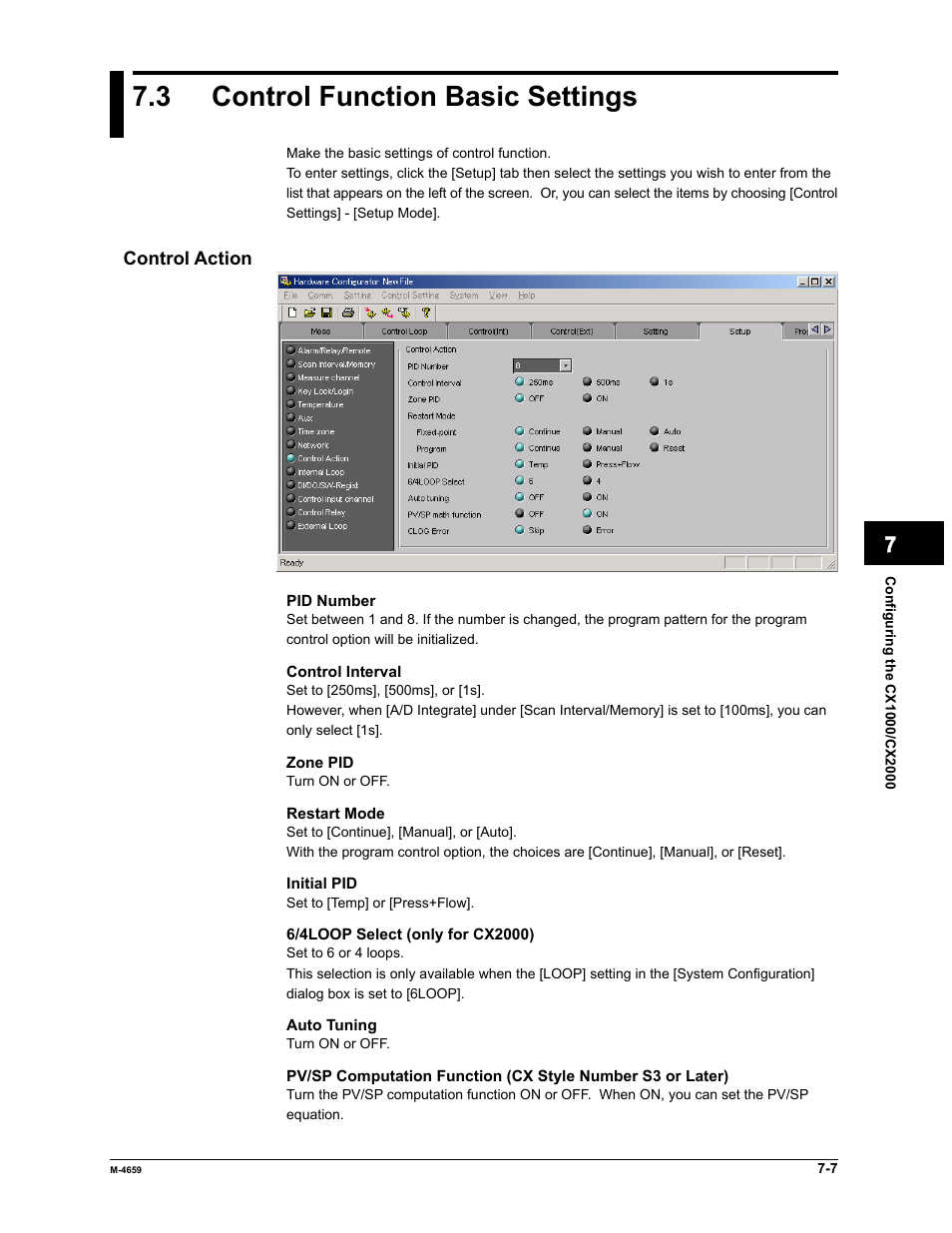 3 control function basic settings | Yokogawa Data Acquisition with PID Control CX2000 User Manual | Page 181 / 286