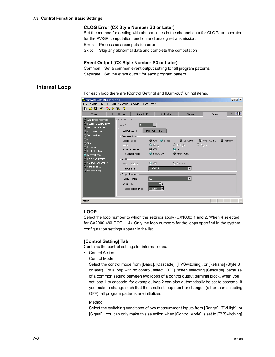 Internal loop | Yokogawa Data Acquisition with PID Control CX2000 User Manual | Page 182 / 286