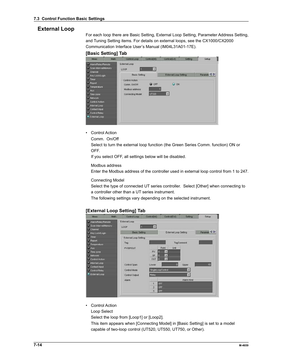 External loop | Yokogawa Data Acquisition with PID Control CX2000 User Manual | Page 188 / 286