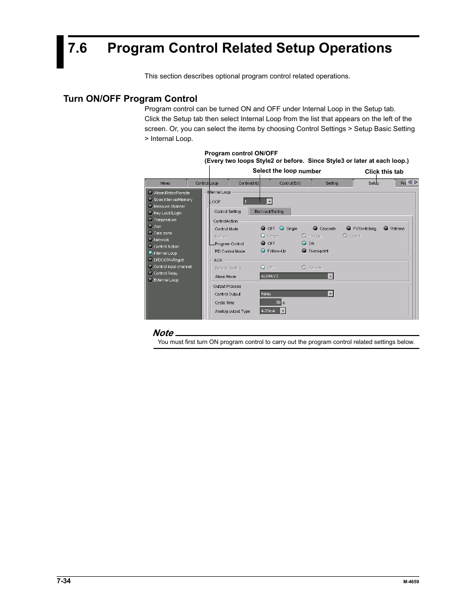 6 program control related setup operations | Yokogawa Data Acquisition with PID Control CX2000 User Manual | Page 208 / 286