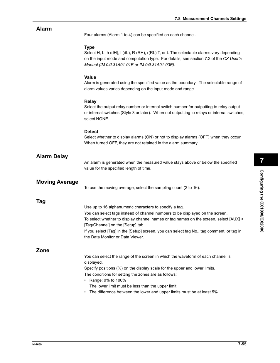 Yokogawa Data Acquisition with PID Control CX2000 User Manual | Page 229 / 286