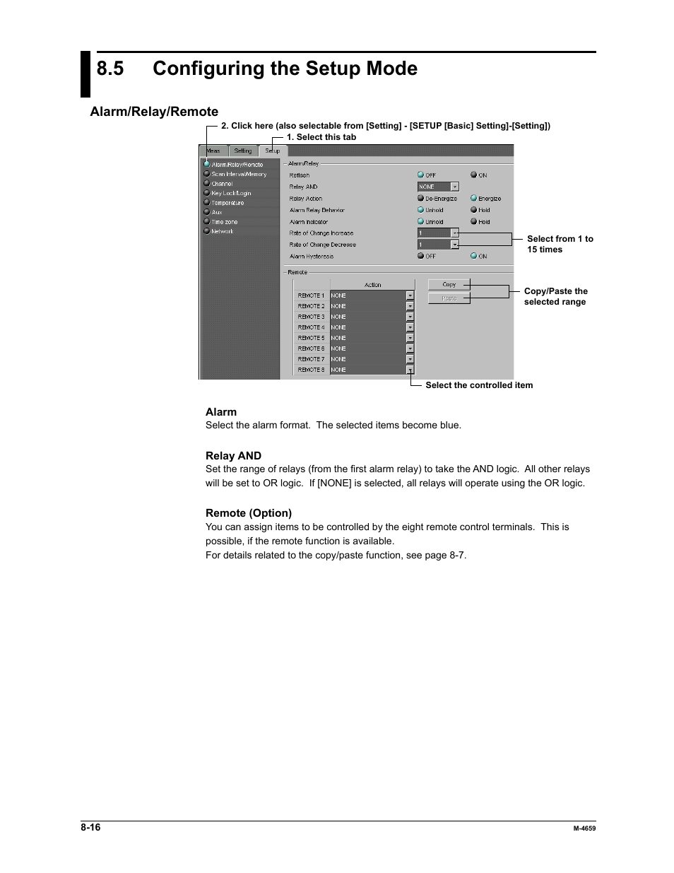 5 configuring the setup mode | Yokogawa Data Acquisition with PID Control CX2000 User Manual | Page 266 / 286