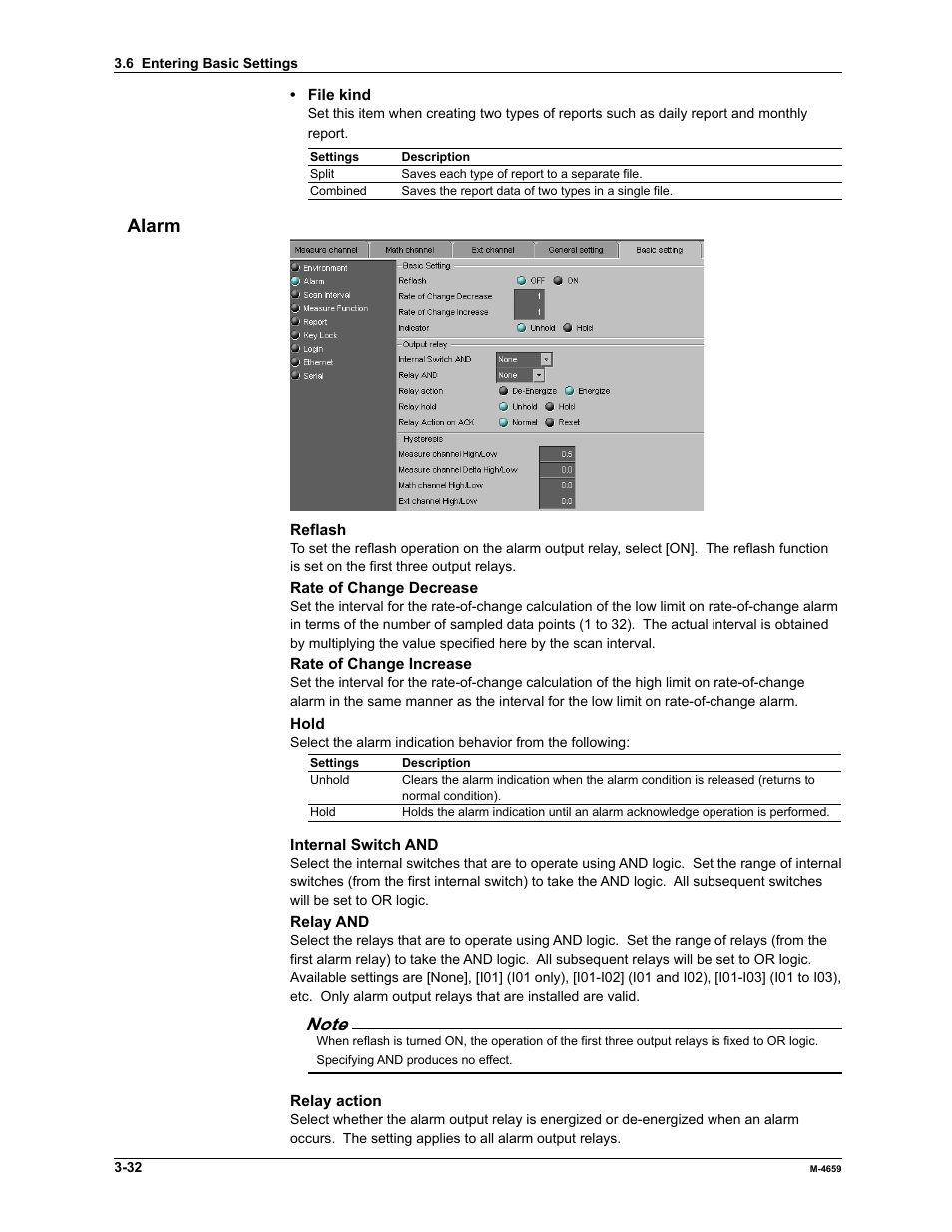 Alarm | Yokogawa Data Acquisition with PID Control CX2000 User Manual | Page 48 / 286