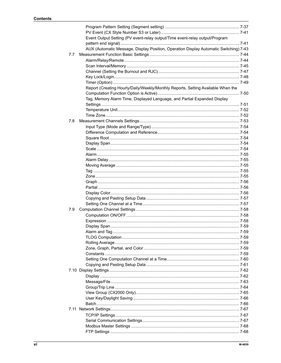 Yokogawa Data Acquisition with PID Control CX2000 User Manual | Page 7 / 286