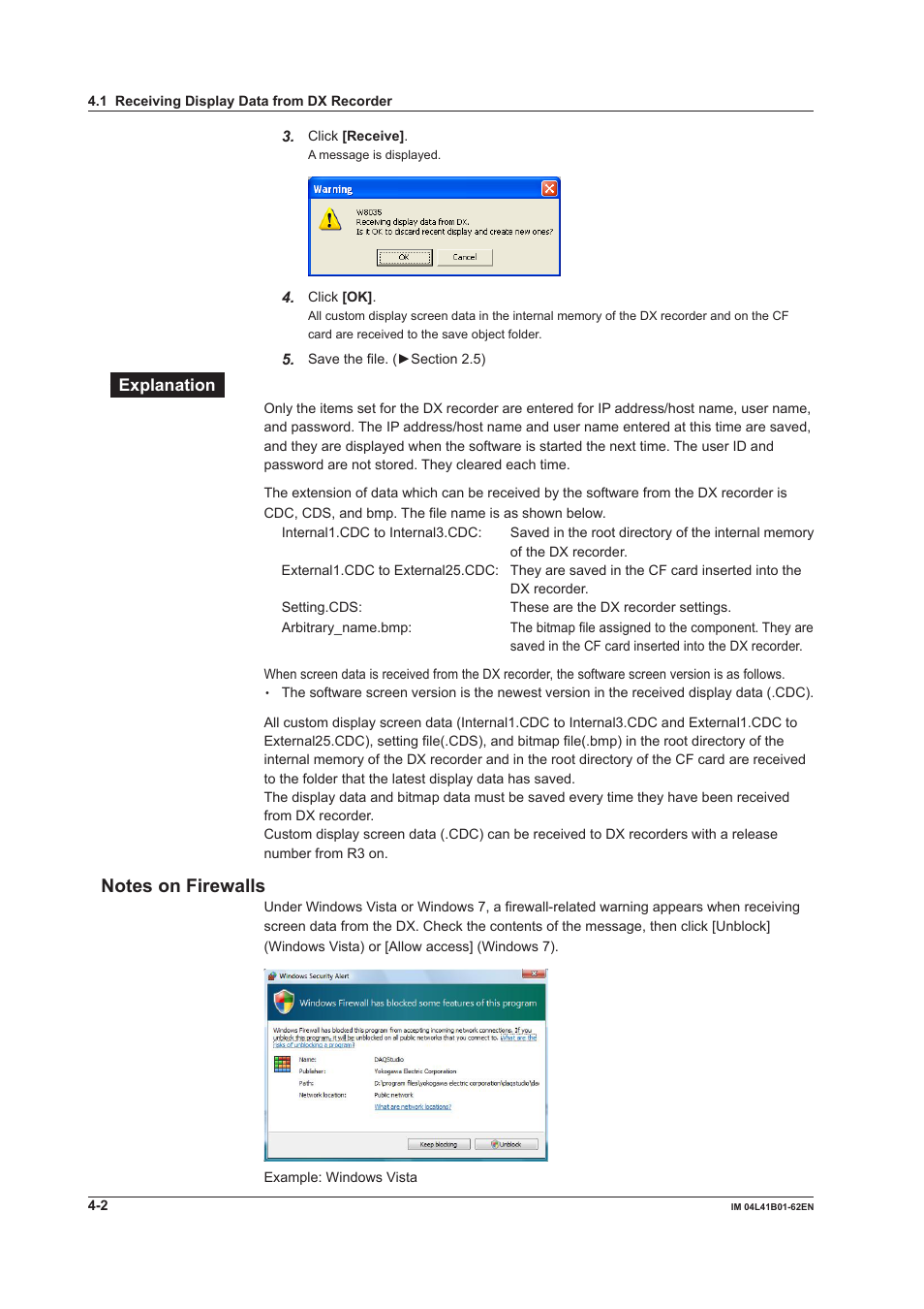 Notes on firewalls, Notes on firewalls -2 | Yokogawa Button Operated DX2000 User Manual | Page 135 / 145