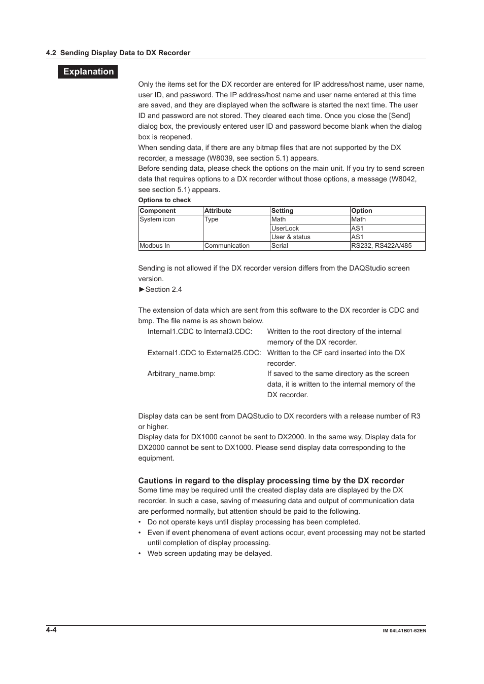 Explanation | Yokogawa Button Operated DX2000 User Manual | Page 137 / 145