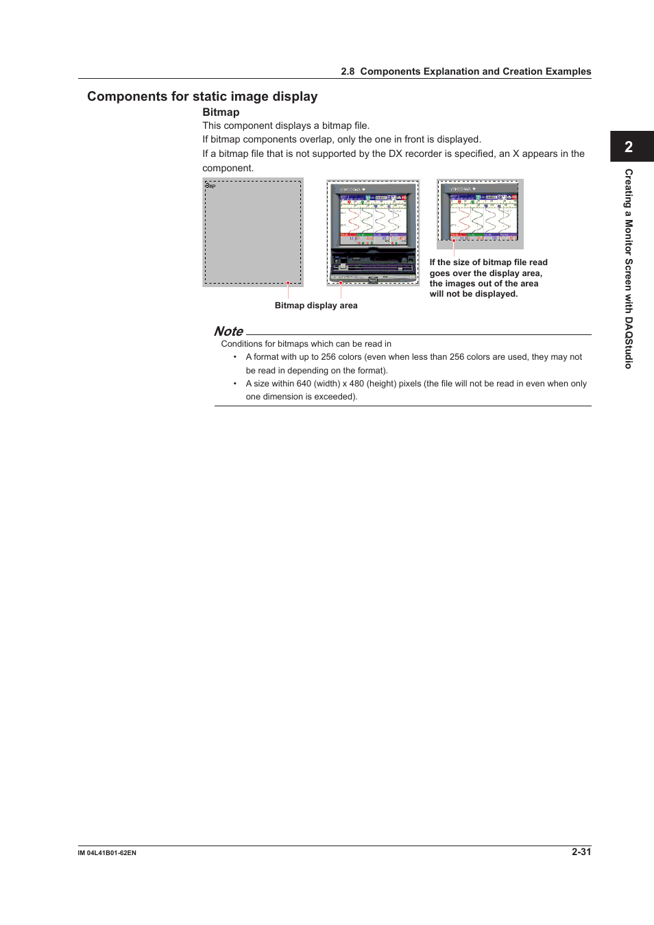 Components for static image display, Components for static image display -31, Index | Yokogawa Button Operated DX2000 User Manual | Page 44 / 145