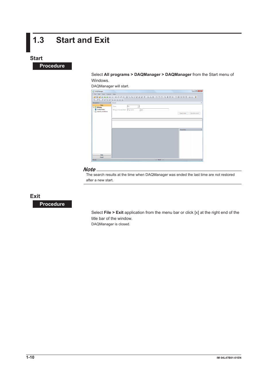 3 start and exit, 3 start and exit -10, 3 start and ext | Start, Ext | Yokogawa Button Operated MV2000 User Manual | Page 17 / 101