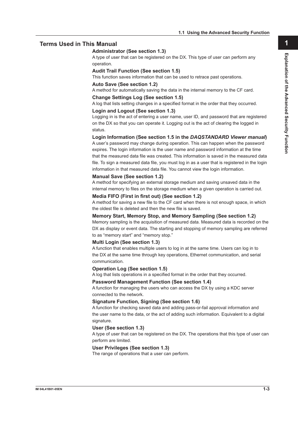 Terms used in this manual, Terms used in this manual -3 | Yokogawa Removable Chassis DX1000N User Manual | Page 9 / 72