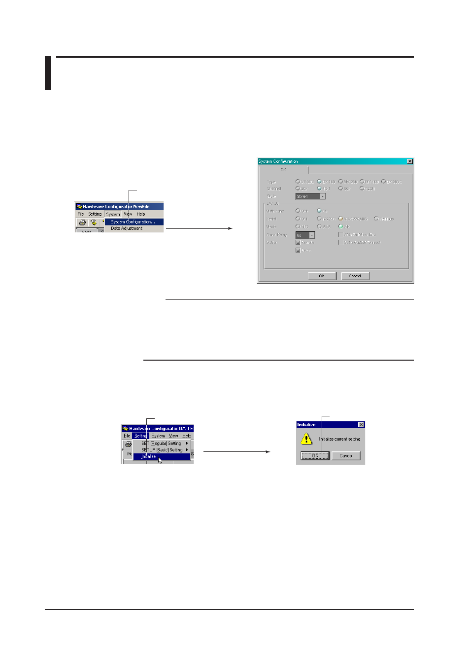 Checkng the system confguraton, Intalzng the setup data | Yokogawa DAQWORX User Manual | Page 124 / 336