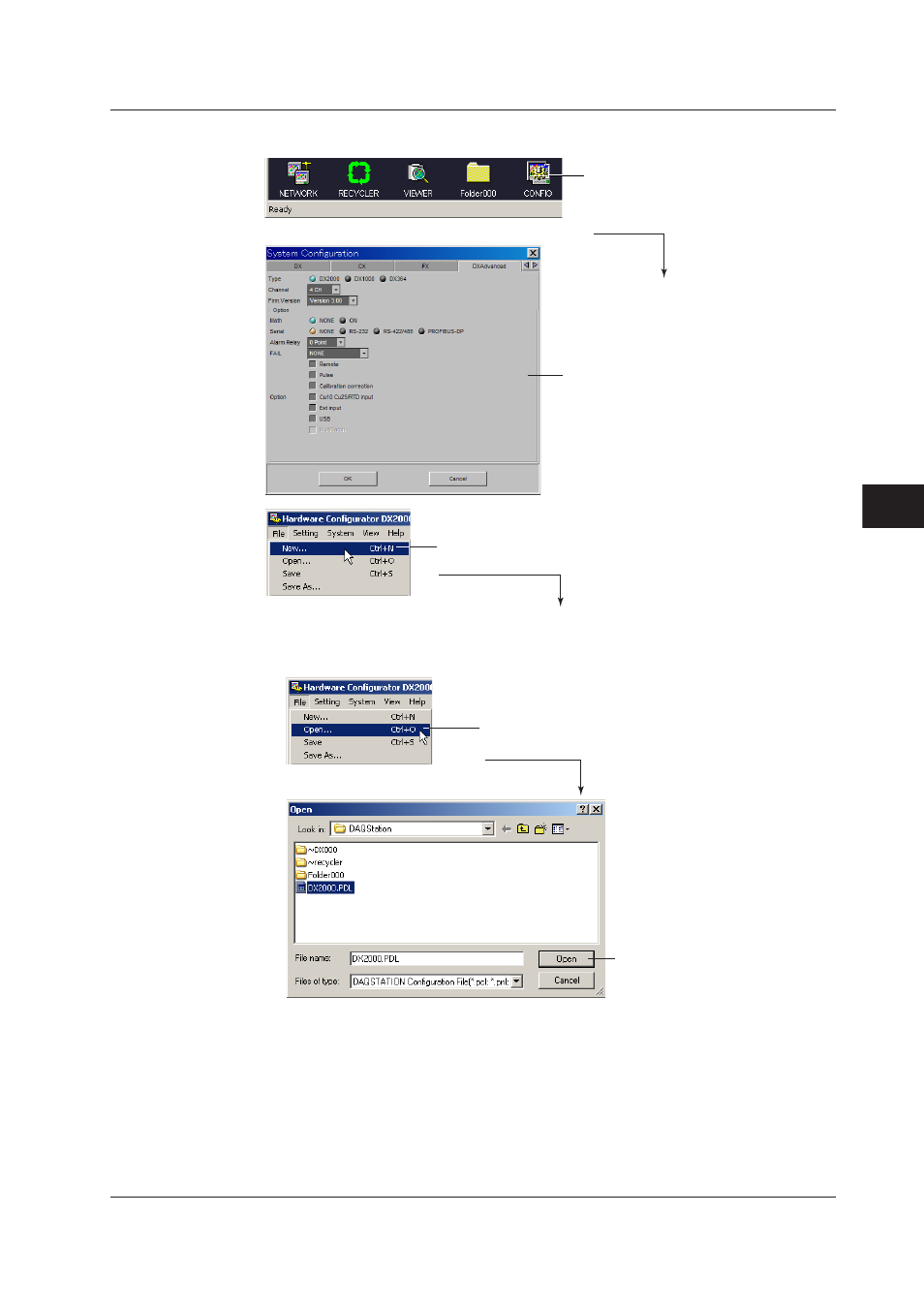 Creating setup data by configuring a new system, Loading preexisting setup data, Creating setup data by configuring a new system -3 | Loading preexisting setup data -3, Index, Creatng setup data by confgurng a new system, Loadng preexstng setup data | Yokogawa DAQWORX User Manual | Page 130 / 336