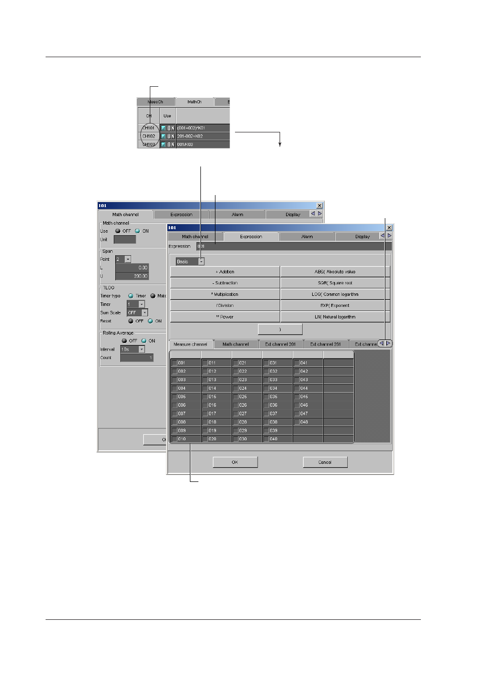 Setting one computation channel at a time, Setting one computation channel at a time -16, Settng one computaton channel at a tme | Yokogawa DAQWORX User Manual | Page 143 / 336
